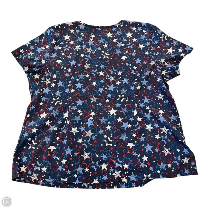 Top Short Sleeve By Clothes Mentor In Blue & Red & White, Size: Xl