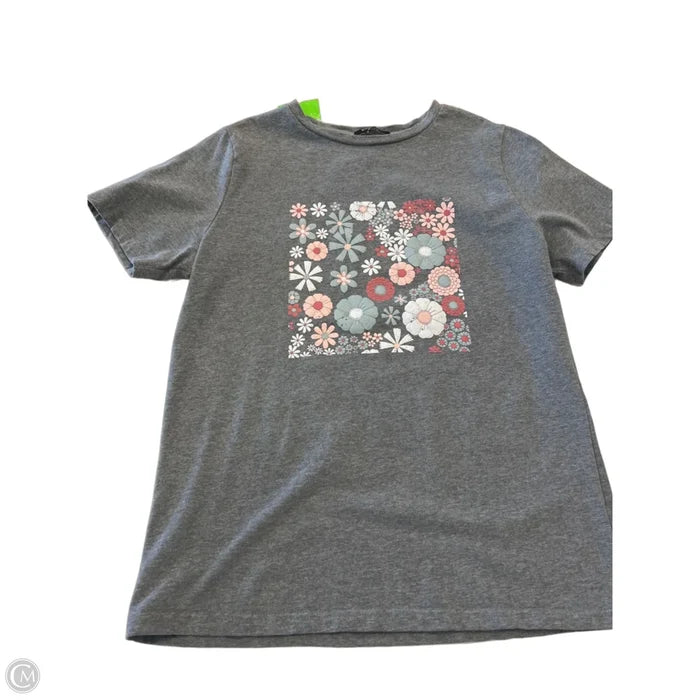 Top Short Sleeve By Clothes Mentor In Grey, Size: L