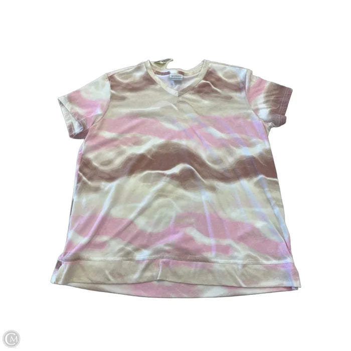 Top Short Sleeve By Columbia In Tie Dye Print, Size: Xl