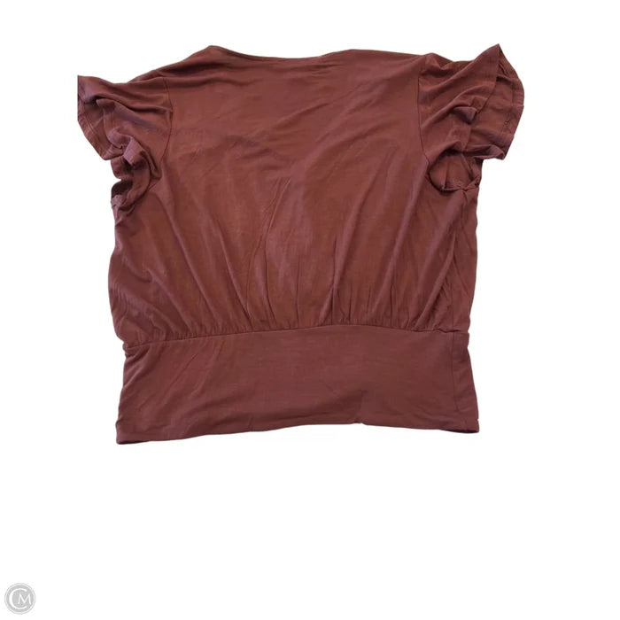 Top Short Sleeve By Express In Purple, Size: L