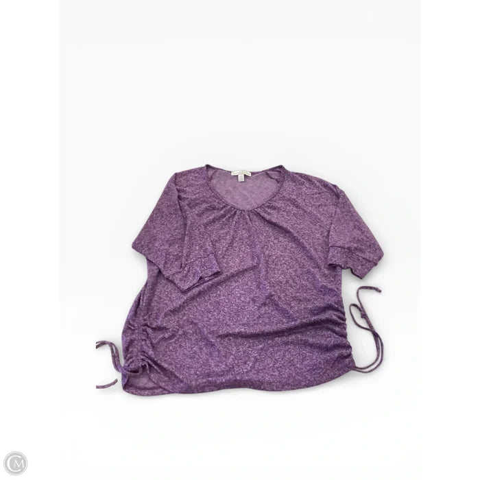 Top Short Sleeve By French Laundry In Purple, Size: 18