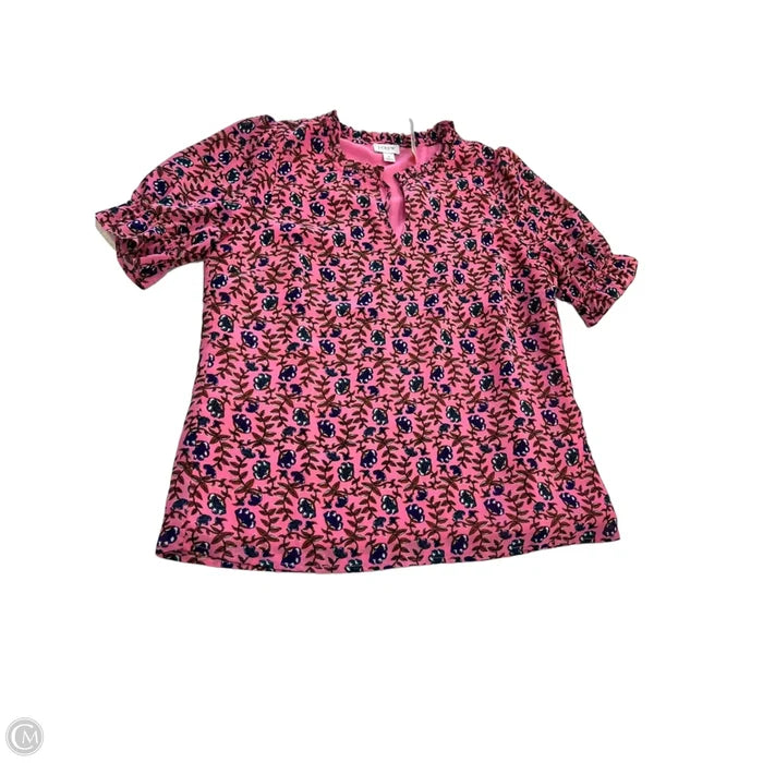 Top Short Sleeve By J. Crew In Orange & Pink, Size: S