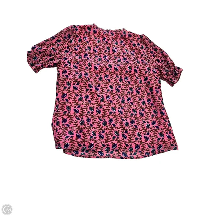 Top Short Sleeve By J. Crew In Orange & Pink, Size: S