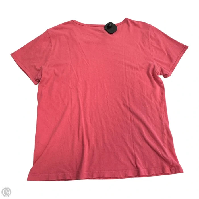 Top Short Sleeve By J. Crew In Pink & White, Size: M