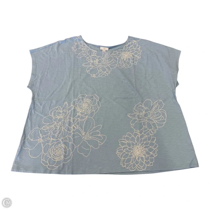 Top Short Sleeve By J. Jill In Floral Print, Size: 3x