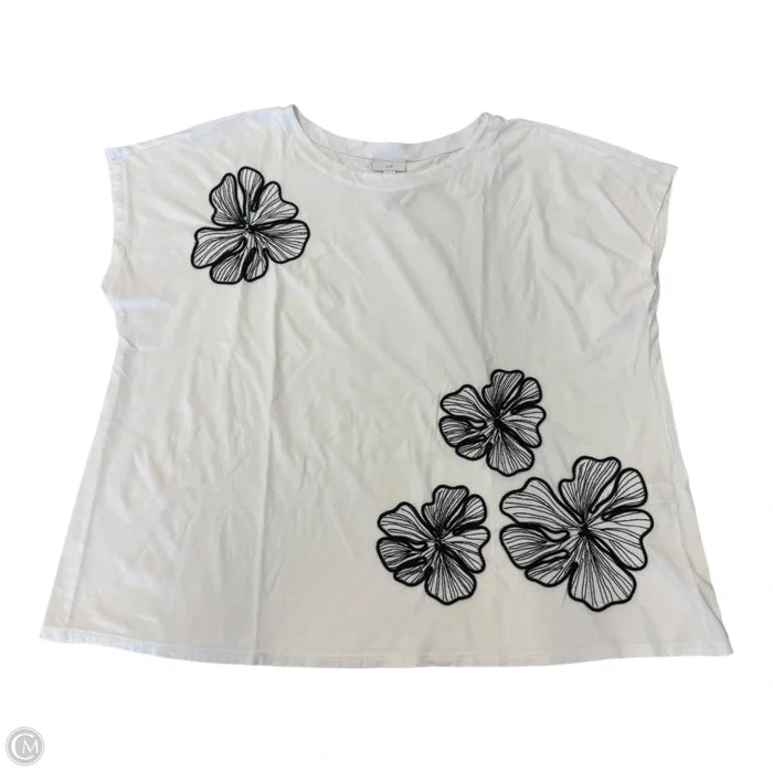 Top Short Sleeve By J. Jill In Floral Print, Size: 3x
