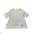 Top Short Sleeve By Kim & Cami In Striped Pattern, Size: L