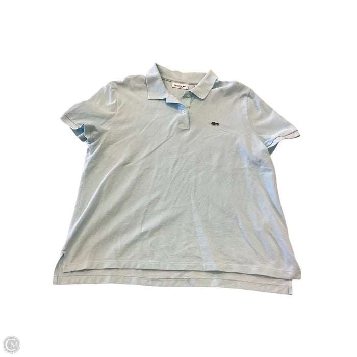 Top Short Sleeve By Lacoste In Blue, Size: Xl