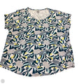 Top Short Sleeve By Lands End In Blue & White, Size: Xl