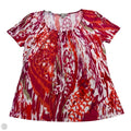 Top Short Sleeve By Laura Ashley In Orange & Pink, Size: S