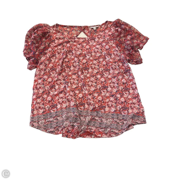 Top Short Sleeve By Lucky Brand In Red, Size: 2x