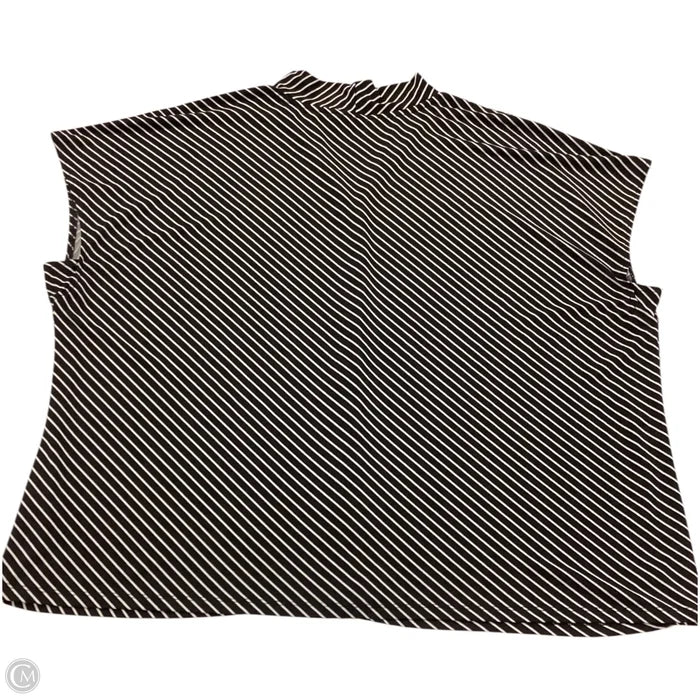 Top Short Sleeve By Nine West In Black & White, Size: 2x