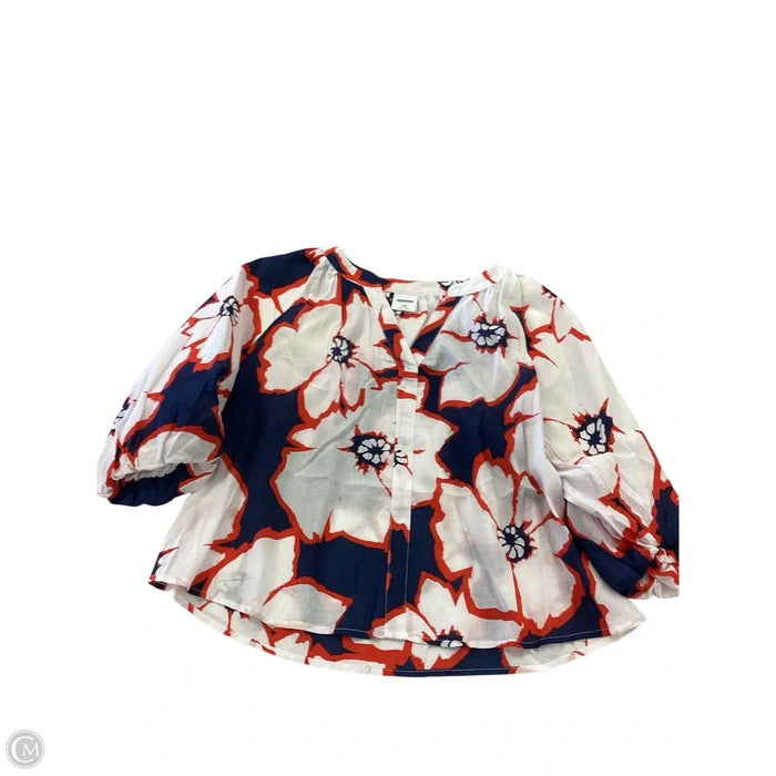Top Short Sleeve By Sonoma In Floral Print, Size: Mp