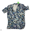 Top Short Sleeve By Tahari By Arthur Levine In Blue, Size: Xs