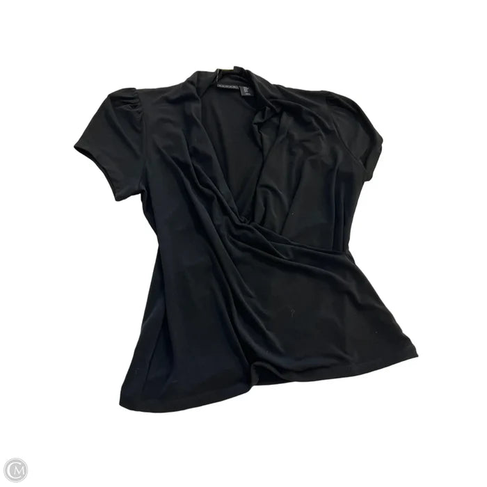 Top Short Sleeve By Tahari In Black, Size: M