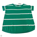 Top Short Sleeve By Talbots In Green & White, Size: Sp
