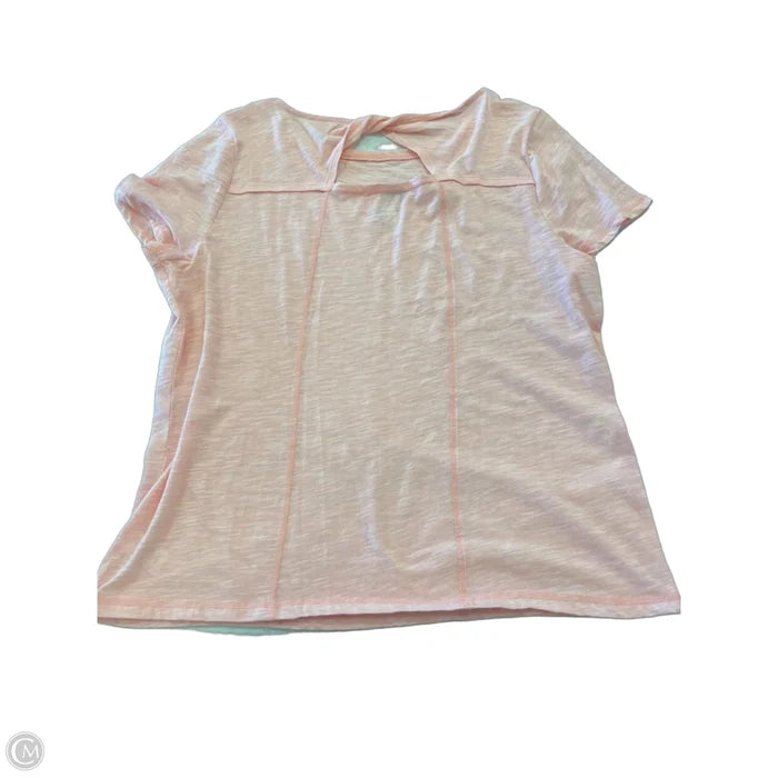 Top Short Sleeve By Talbots In Pink, Size: Xl
