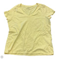 Top Short Sleeve By Talbots In Yellow, Size: L