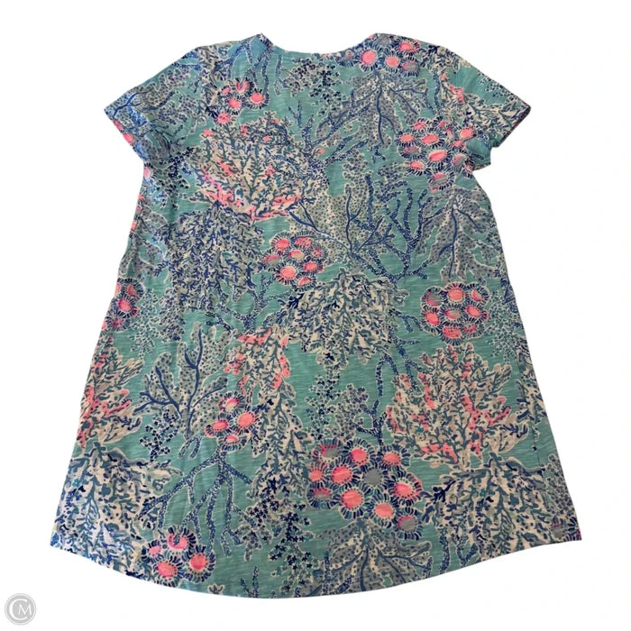 Top Short Sleeve Designer By Lilly Pulitzer In Blue, Size: S