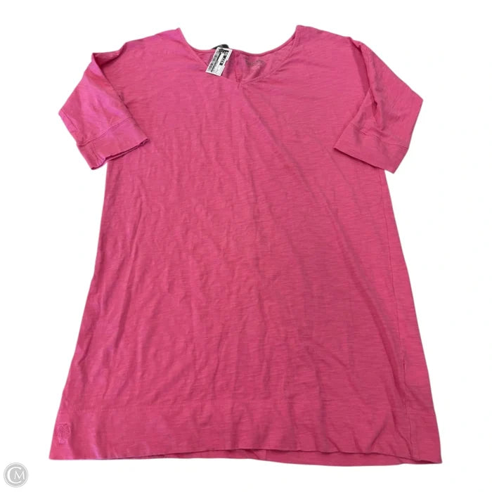 Top Short Sleeve Designer By Lilly Pulitzer In Pink, Size: M
