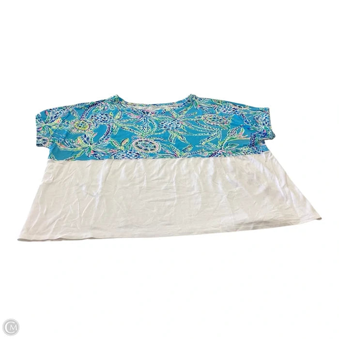 Top Short Sleeve Designer By Lilly Pulitzer In Tropical Print, Size: Xxl