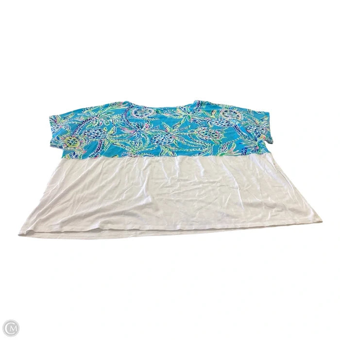 Top Short Sleeve Designer By Lilly Pulitzer In Tropical Print, Size: Xxl