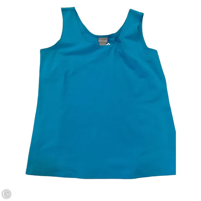 Top Sleeveless By Chicos In Blue, Size: M