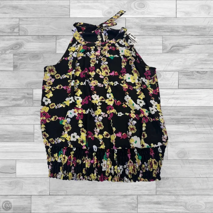 Top Sleeveless By Inc In Floral Print, Size: M