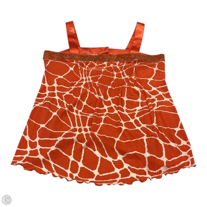 Top Sleeveless By Inc In Orange, Size: Petite   S