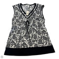 Top Sleeveless By Loft In Black & White, Size: M