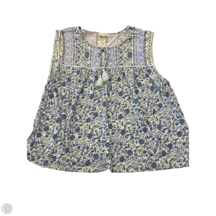 Top Sleeveless By lucky brand In Blue, Size: Xl