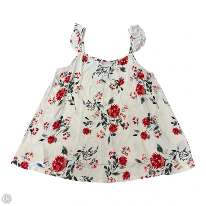 Top Sleeveless By Torrid In Floral Print, Size: 1x