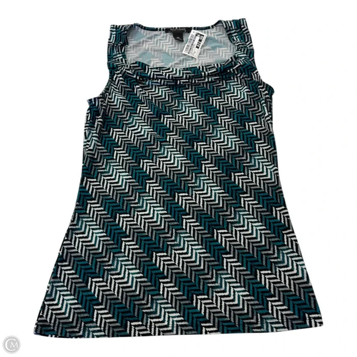 Top Sleeveless By White House Black Market In Geometric Pattern, Size: Xs