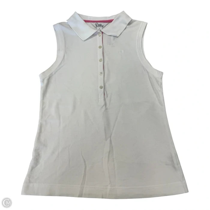 Top Sleeveless Designer By Lilly Pulitzer In White, Size: S