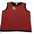Top Sleeveless Luxury Designer By St John Collection In Black & Red, Size: Xl