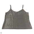 Top Sleeveless Luxury Designer By St John Collection In Silver & Tan, Size: Xl