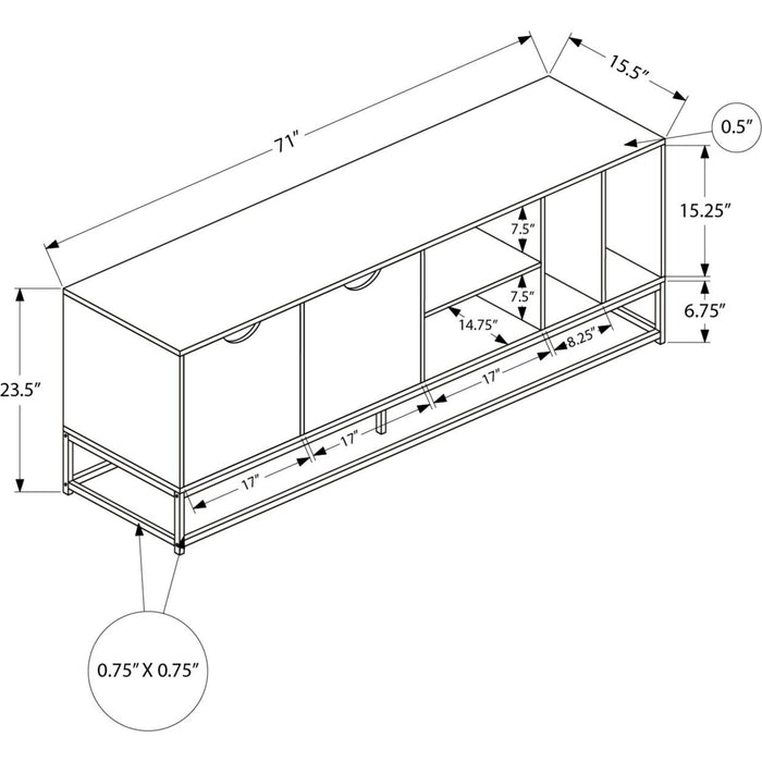 TV Stand - Black/Natural