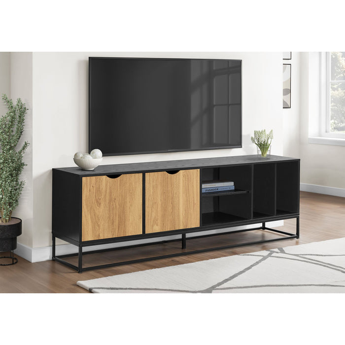 TV Stand - Black/Natural