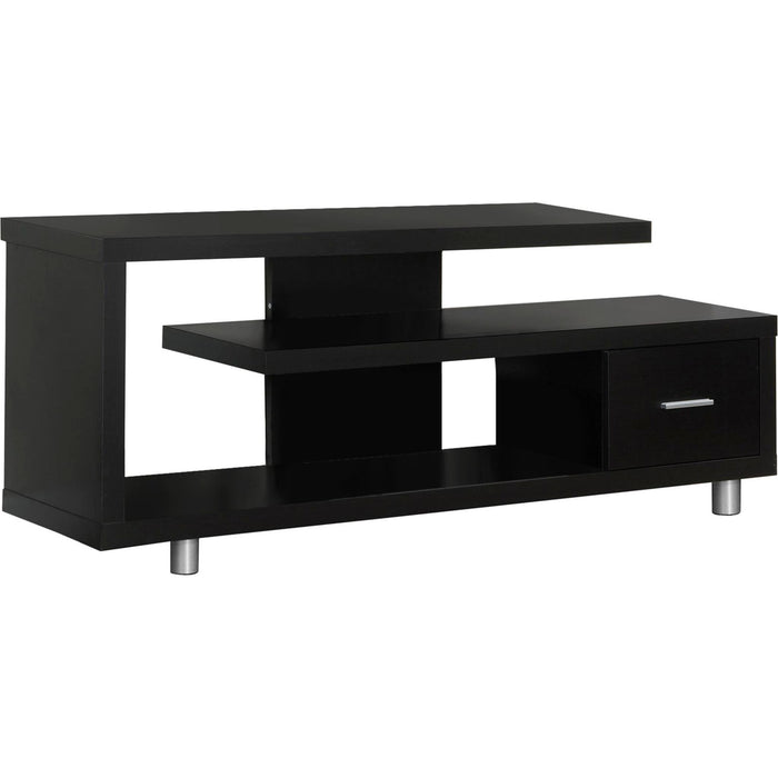 TV Stand - Espresso/Silver