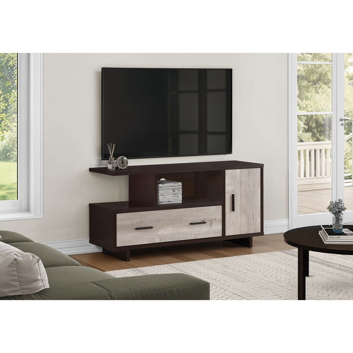 TV Stand - Espresso/Taupe