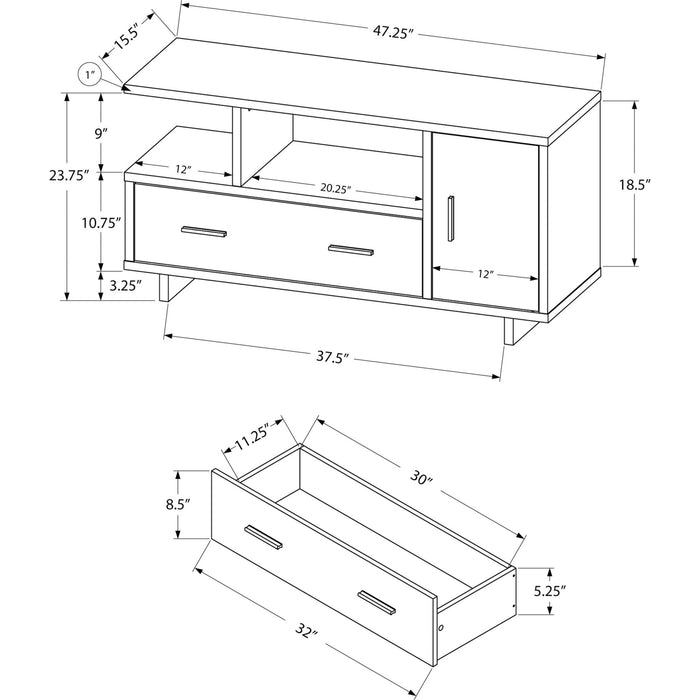 TV Stand - Espresso/Taupe