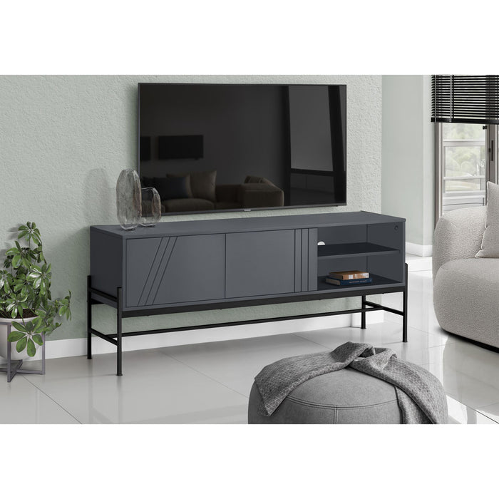 TV Stand - Grey/Black