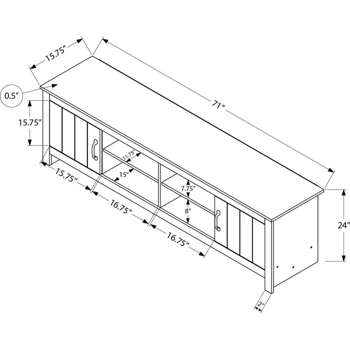 TV Stand - Light Beige/Oak