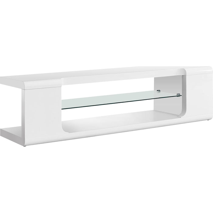 TV Stand - White/Clear