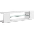 TV Stand - White/Clear