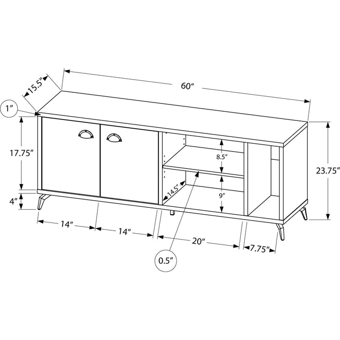 TV Stand - White/Grey