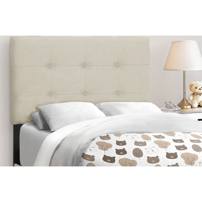 Twin Upholstered Bed - Beige