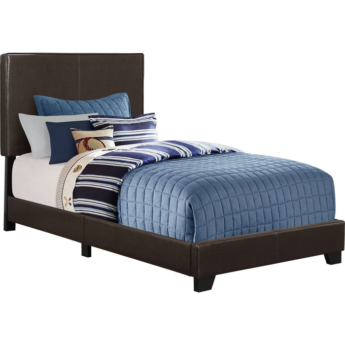 Twin Upholstered Bed - Brown