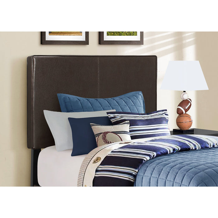 Twin Upholstered Bed - Brown