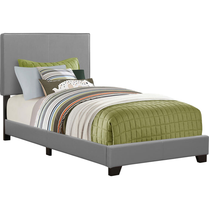 Twin Upholstered Bed - Grey
